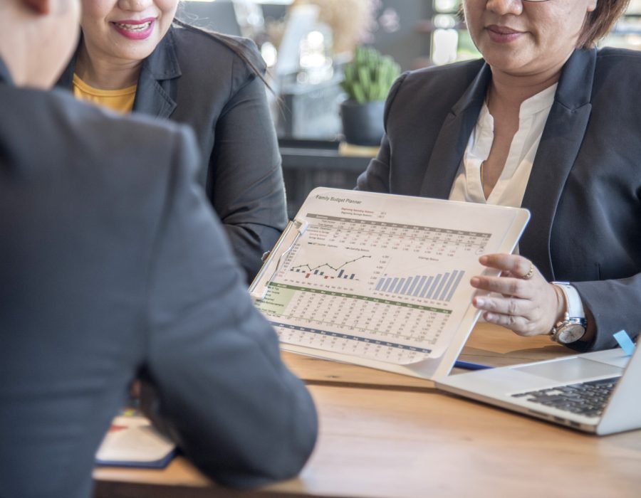 Creative design office center working teamwork. Happy business people partner plan strategy